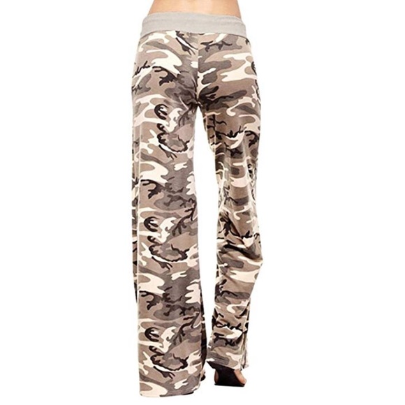 Camo Wide Leg Yoga Casual Comfortable Pants - Picture 4 of 6